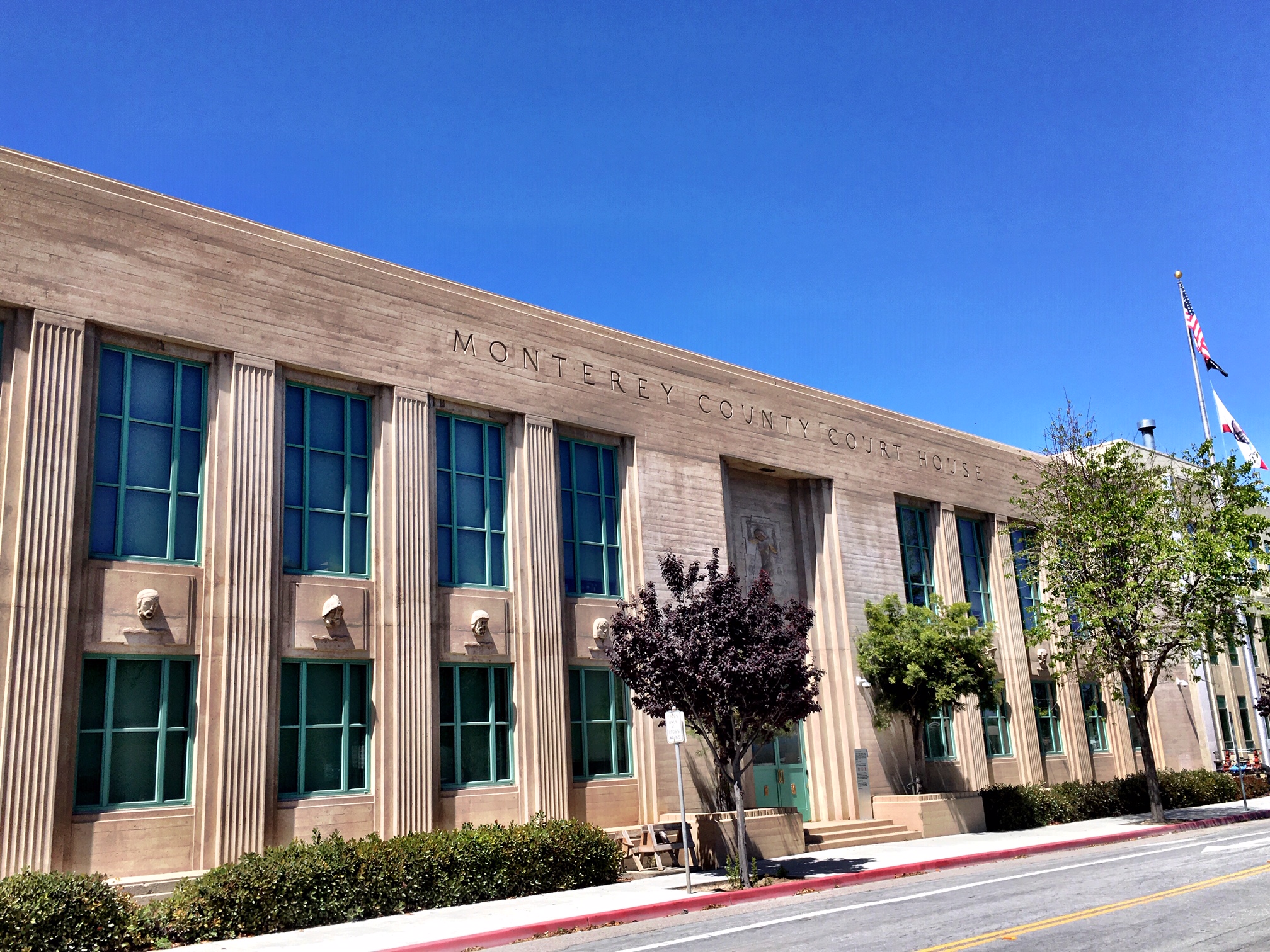 The exterior of the Monterey Courthouse